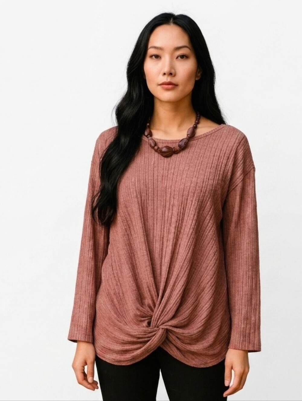 MANDY EVANS WOMENS BLOUSE twist hem size 3x